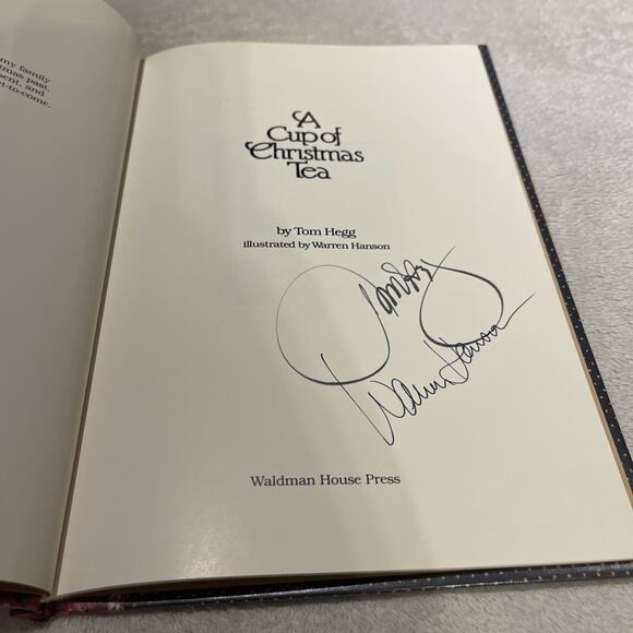 Autographed Copy Of A Cup Of Christmas Tea by Tom Hegg- 1982 - Picture 6 of 6